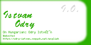 istvan odry business card